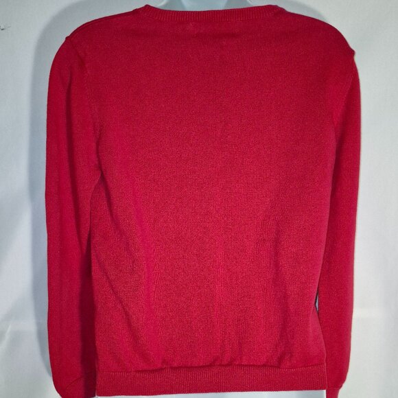 ALFRED DUNNER pretty Bling Sweater top, Red in size Medium-P - Picture 3 of 12